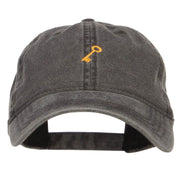 Mini Key Embroidered Washed Cap