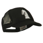 Youth Knight Chess Embroidered Mesh Cap