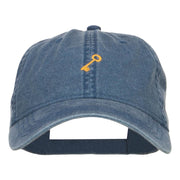 Mini Key Embroidered Washed Cap