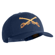 U.S. Army Cavalry Collar Insignia Embroidered Retro Cotton Blend Snapback Cap - Navy OSFM