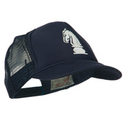 Youth Knight Chess Embroidered Mesh Cap