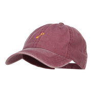 Mini Key Embroidered Washed Cap