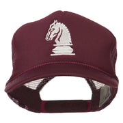 Youth Knight Chess Embroidered Mesh Cap