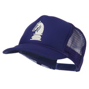 Youth Knight Chess Embroidered Mesh Cap