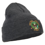 US Army Circle Symbol Embroidered Long Beanie