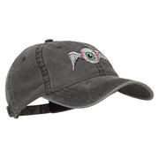 Flying Eyeball Embroidered Washed Cap