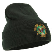 US Army Circle Symbol Embroidered Long Beanie