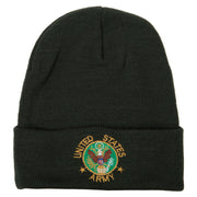 US Army Circle Symbol Embroidered Long Beanie