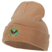 US Army Circle Symbol Embroidered Long Beanie