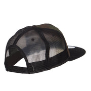 Grey American Flag Patched Camo Mesh Snapback