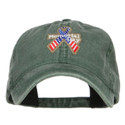 Memorial Day USA Ribbon Patched Cap