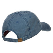 Peace Symbol Embroidered Washed Cap