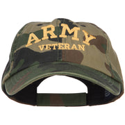 Army Veteran Letters Embroidered Camo Cap