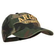 Army Veteran Letters Embroidered Camo Cap