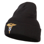 Army Medical Specialist Embroidered Long Knitted Beanie