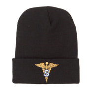 Army Medical Specialist Embroidered Long Knitted Beanie