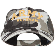 Army Veteran Letters Embroidered Camo Cap