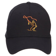 Fly Fishing Man Embroidered Cotton Twill Cap