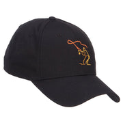 Fly Fishing Man Embroidered Cotton Twill Cap