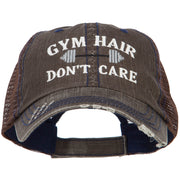 Gym Hair Don't Care Embroidered Cotton Mesh Cap