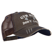 Gym Hair Don't Care Embroidered Cotton Mesh Cap