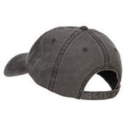 Peace Symbol Embroidered Washed Cap