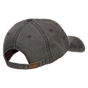 Peace Symbol Embroidered Washed Cap