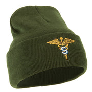 Army Medical Specialist Embroidered Long Knitted Beanie