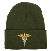 Army Medical Specialist Embroidered Long Knitted Beanie