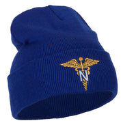 Army Nurse Corps Officer Embroidered Long Knitted Beanie