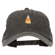 Candy Corn Embroidered Unstructured Cotton Cap