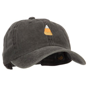 Candy Corn Embroidered Unstructured Cotton Cap