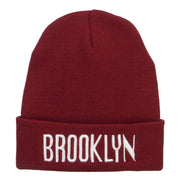 Brooklyn Embroidered Long Beanie