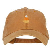 Candy Corn Embroidered Unstructured Cotton Cap