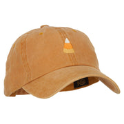 Candy Corn Embroidered Unstructured Cotton Cap