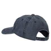 New York with Map Outline Embroidered Washed Cotton Twill Cap