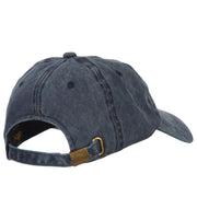 New York with Map Outline Embroidered Washed Cotton Twill Cap