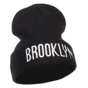 Brooklyn Embroidered Long Beanie