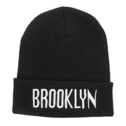 Brooklyn Embroidered Long Beanie