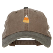 Candy Corn Embroidered Unstructured Cotton Cap