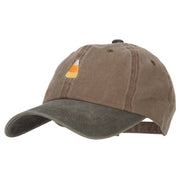 Candy Corn Embroidered Unstructured Cotton Cap