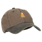 Candy Corn Embroidered Unstructured Cotton Cap