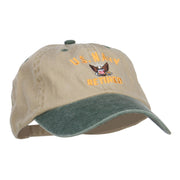 US Navy Retired Military Embroidered Two Tone Cap