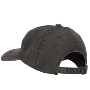 New York with Map Outline Embroidered Washed Cotton Twill Cap