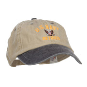 US Navy Retired Military Embroidered Two Tone Cap