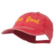 New York State Embroidered Washed Cap