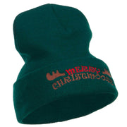 Merry Christmoose Embroidered Long Beanie