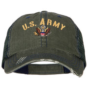 US Army Logo Embroidered Low Profile Cotton Mesh Cap