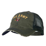 US Army Logo Embroidered Low Profile Cotton Mesh Cap