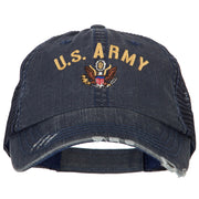 US Army Logo Embroidered Low Profile Cotton Mesh Cap